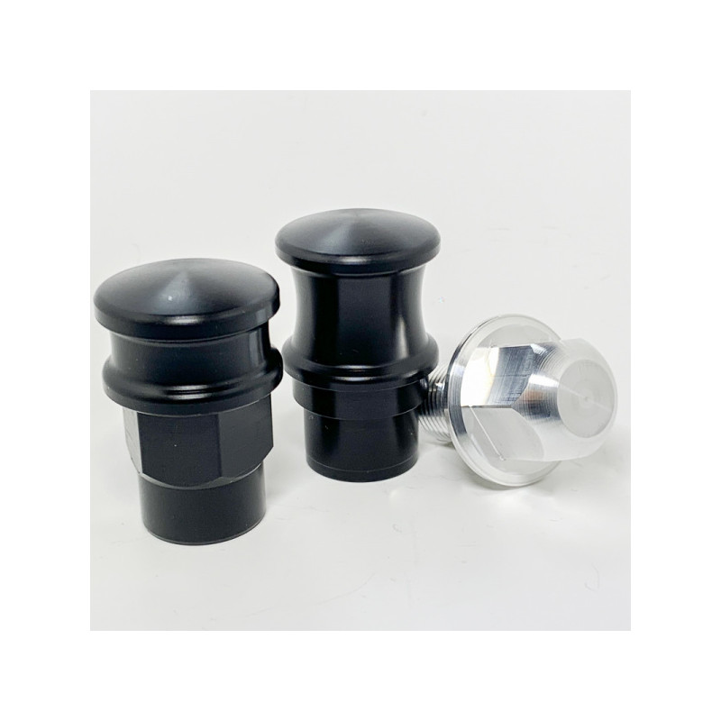 Achsprodektoren Set schwarz + Aluachsschraube